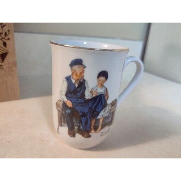 1982 Norman Rockwell Museum Coffee Tea Cup Mug The Lighthouse Keeper's Daughter - Picture 2 of 6